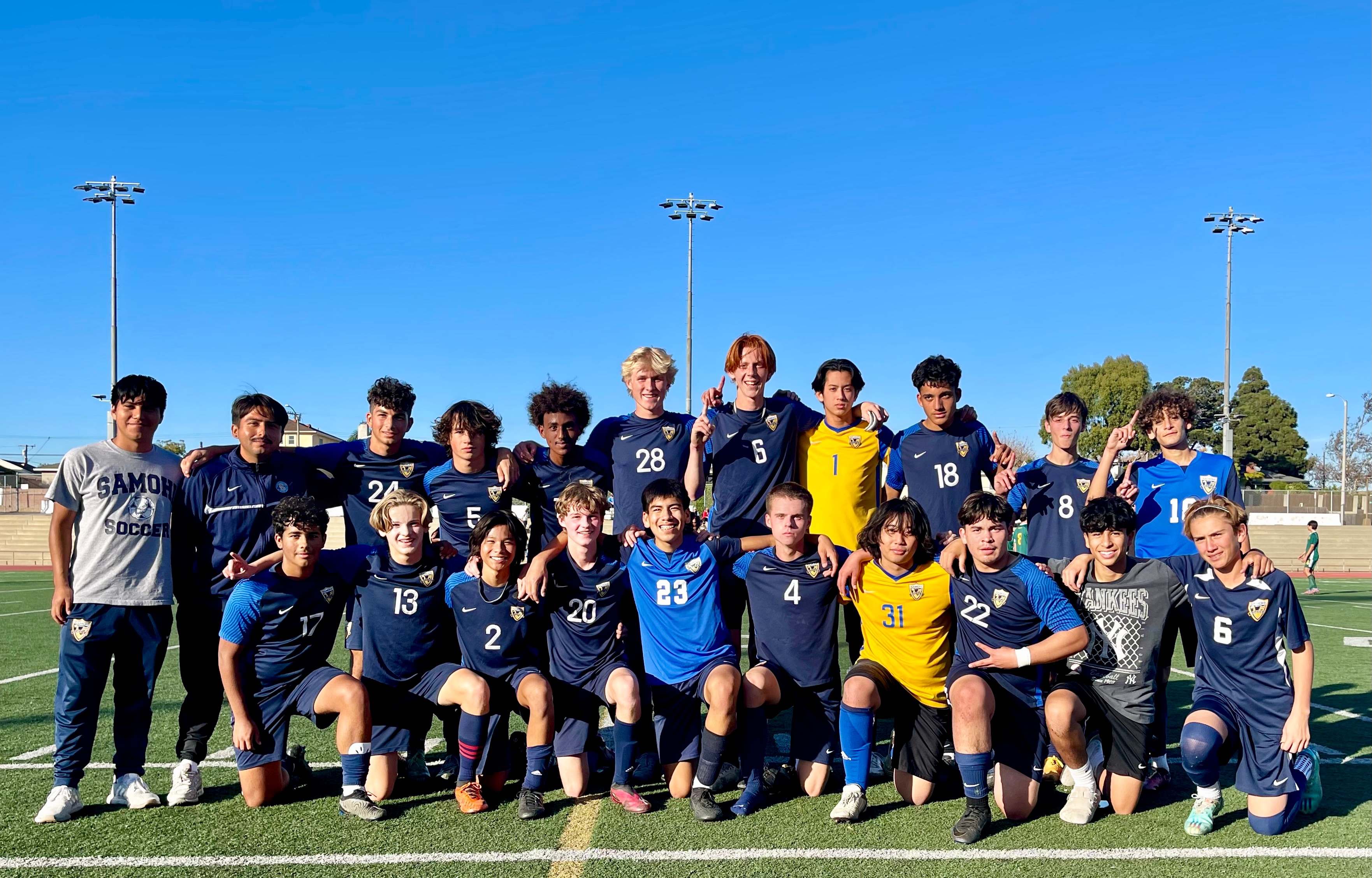 Alfie with Soccer Team